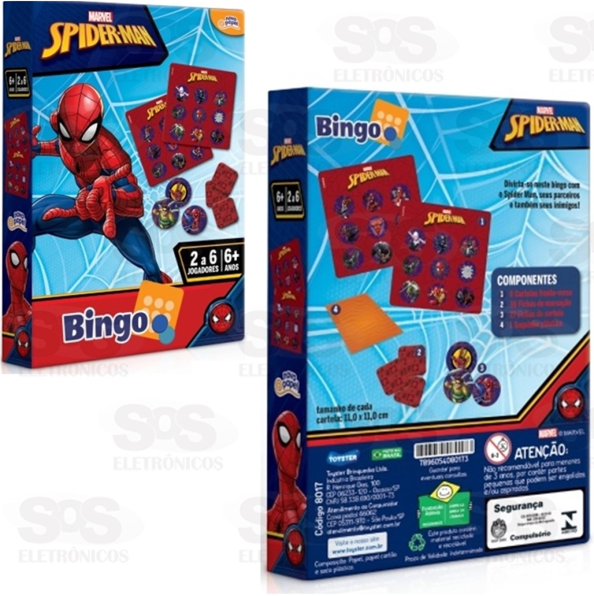 Jogo De Bingo Homem Aranha De 2 a 6 Jogadores 8017 Toyster